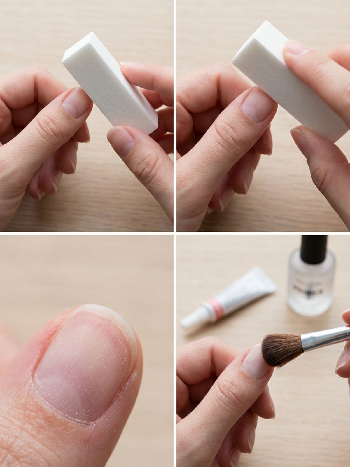 How to Store Press-On Nails - Lightly buffing the natural nail plate creates the necessary texture for a long-lasting adhesive bond.