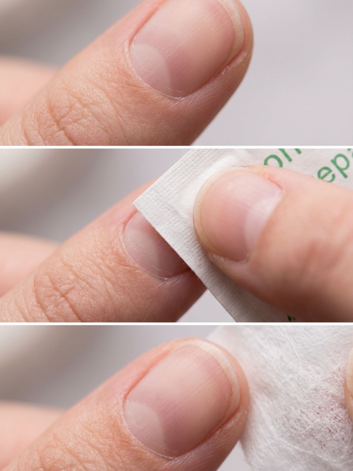 Press-On Nails for Sensitive Nails - Cleansing with alcohol instead of heavy filing creates a strong bond without thinning the nail plate.