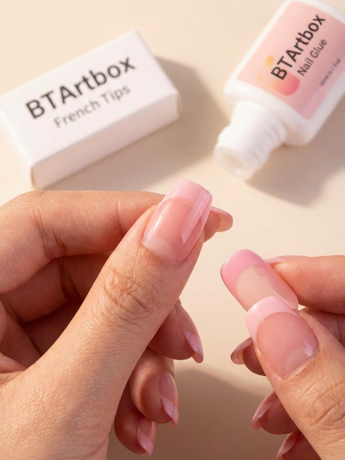 Best Natural Curve Press-On Nails - Soft gel materials allow the nail to flex and mold to your nail plate for a gap-free application.