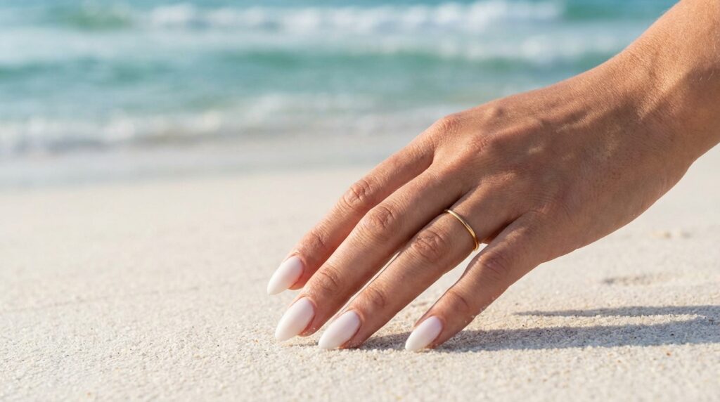 Minimal Nails for Beach Vacation: Clean, Glossy & Effortlessly Chic