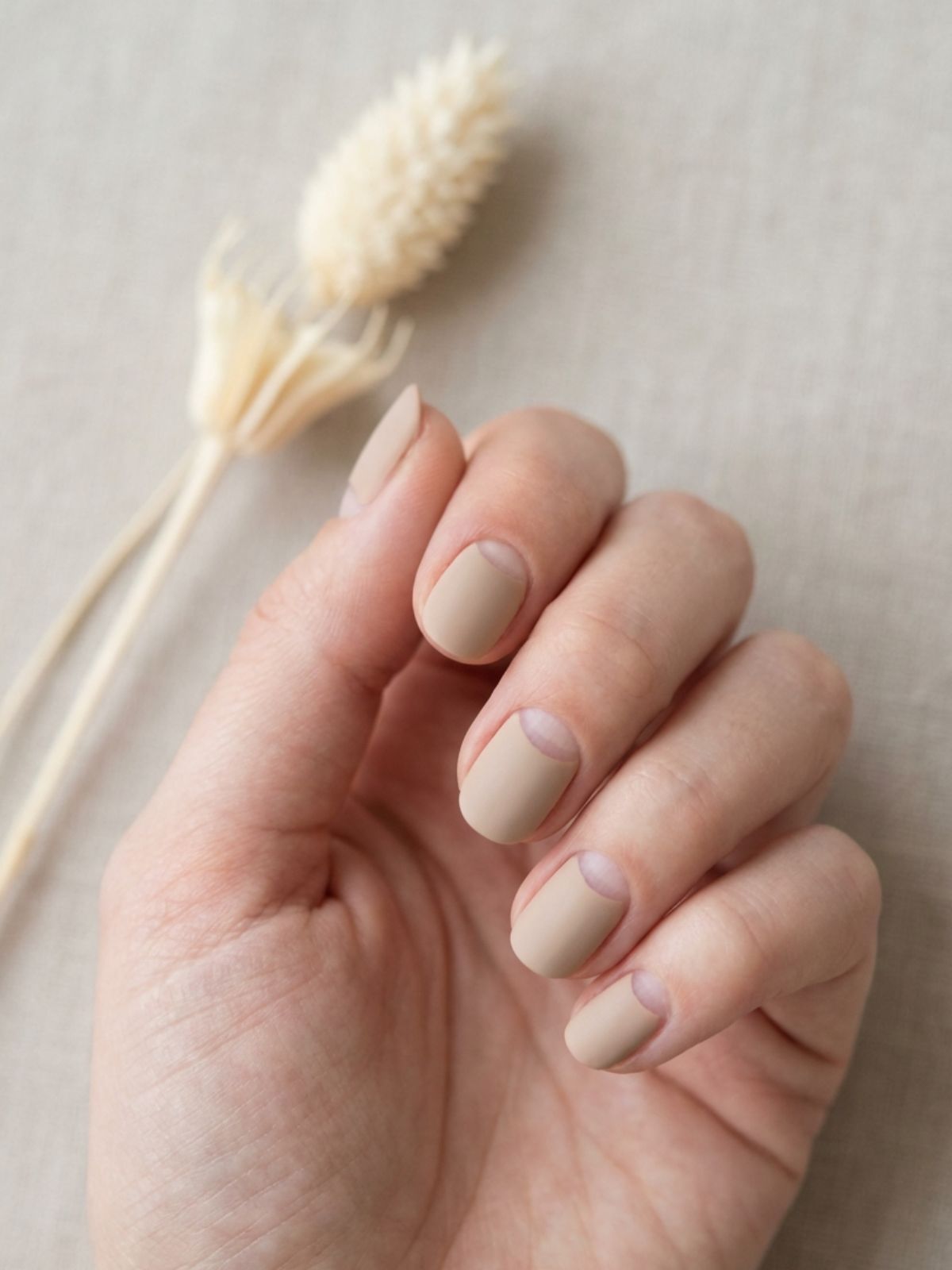 negative space half moon manicure Minimal Nails for Business Trips - Negative space designs make regrowth invisible, ideal for longer business trips.