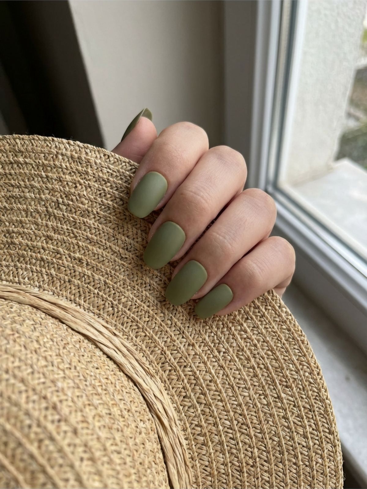 olive green vacation nails Press-On Nails for Travel and Vacation - Muted olive tones pair beautifully with natural linens and straw accessories.