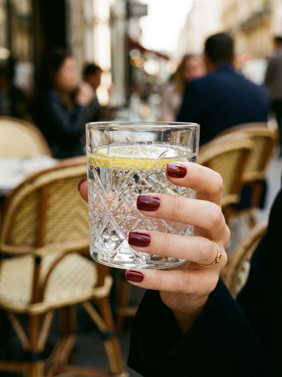 short dark red travel nails Press-On Nails for Travel and Vacation - Short squoval bordeaux nails are durable and hide regrowth perfectly during long trips.