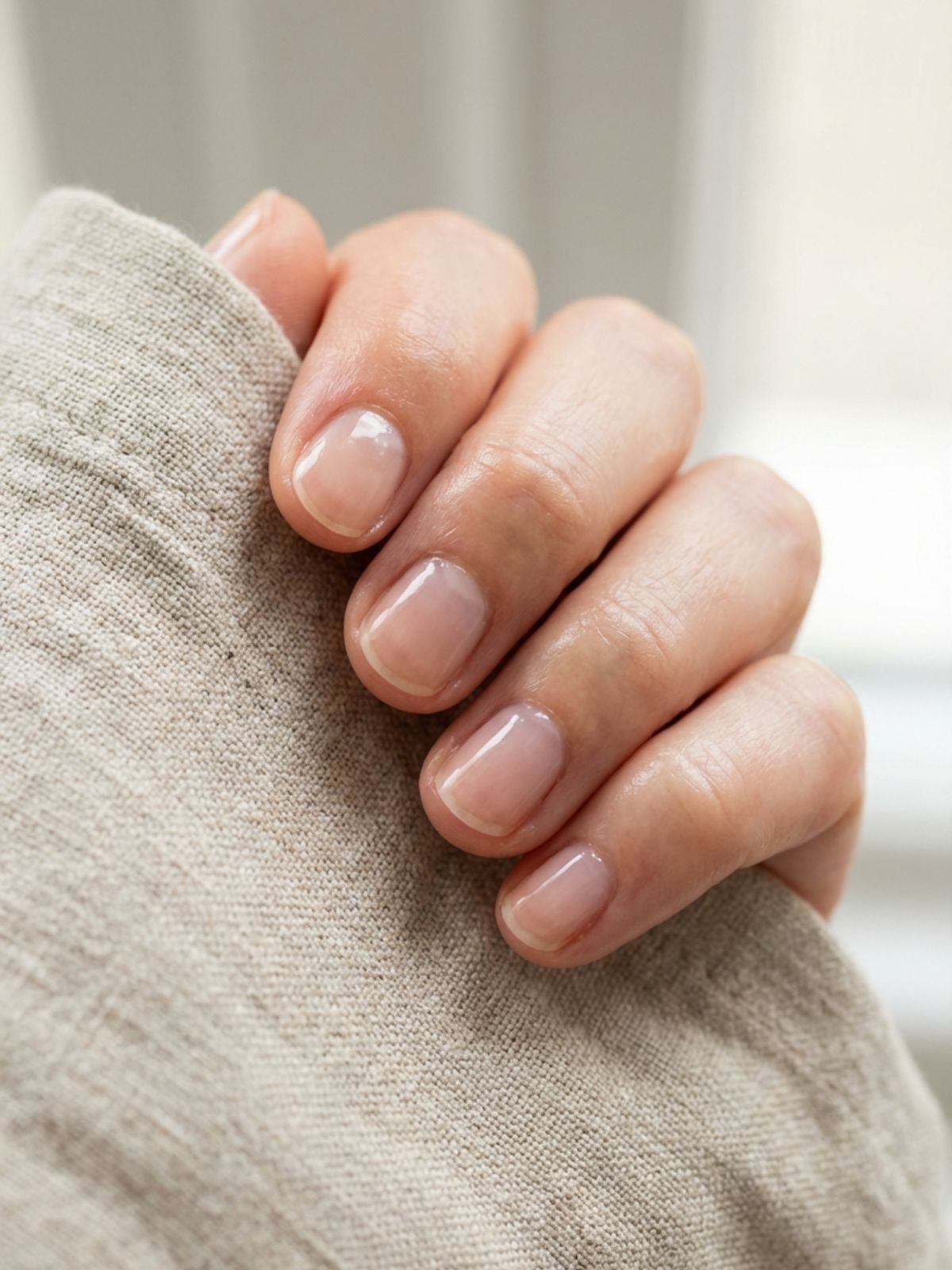 Minimal Nails for Beach Vacation - The 'invisible' manicure focuses on hydration and health, perfect for active beach days.